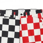 Checker Board Pants "White x Black x Red"
