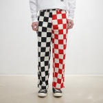 Checker Board Pants "White x Black x Red"